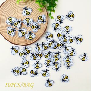 벌 패턴 아이언온 패치 50개, 옷, 신발, 가방, 모자, 청바지 액세서리용 재봉 자수 DIY 패치