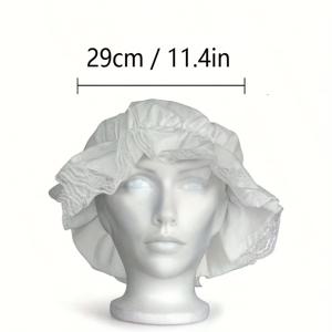 1개 할머니 모자 할로윈 화이트 모프 캡 수면 보닛 모자 식민지 의상 마담 모자, 여학생 및 여성용
