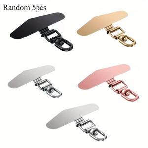 TEMU 5개 360° 회전식 스테인리스 스틸 휴대폰 스트랩 라벨, 금속 패치 개스킷, 휴대폰 스트랩 및 손목 밴드용 내구성 있는 안전 커넥터, 스마트폰 보안 연결, 랜덤 색상