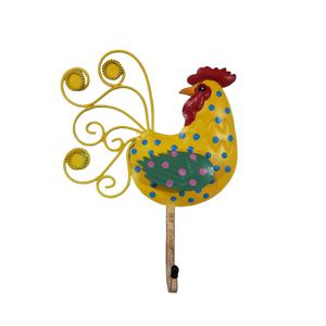 1개 러스틱 닭 키 후크, 금속 벽걸이 동물 벽 장식, 벽 장식 코트 및 모자 후크, 농가 스타일 벽걸이 옷걸이, 옷, 코트, 수건, 열쇠 및 모자를 걸기 위한, 재미있는 선물