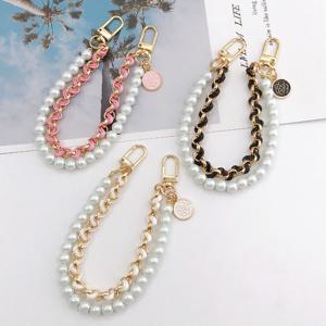 3개 체인 스트랩 핸드백용 패션, 핸드백 손잡이, 핸드백 모조 진주 가방 체인 메탈 체인, 지갑 제작, DIY 지갑 제작