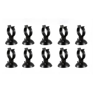 10개 검정색 수족관 흡착 클립 - 내구성이 뛰어난 PVC 및 PP 소재, 강력한 그립, 히터, 튜브, 식물, 수족관 장식 클립, 수족관 추가품, 트렌디한 디자인, 견고한 구조