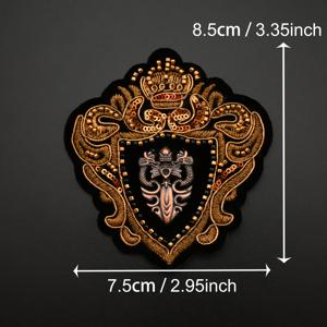 TEMU 럭셔리 & 빈티지 자수 3용 드래곤 패치, 핸드/머신 스티치 비즈 & 스팽글 DIY 공예, 의류, 가방, 모자용 - 크리스마스, 졸업식, 백투스쿨 이벤트를 위한 우아한 자수 패브릭 장식 (자수)