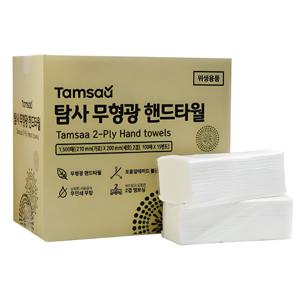 위어라 탐사 2겹 무형광 핸드타올, 1500매, 1개