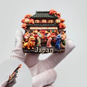 TEMU 1개 일본 냉장고 자석, Komaincho 타운하우스에 오신 것을 환영합니다, 3D 레리프 레진 공예, 주방 창의적인 장식, 정교한 PVC 냉장고 자석