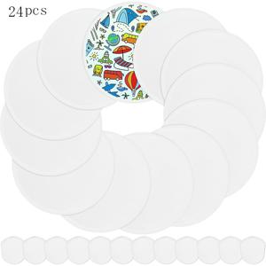 TEMU 24개 접이식 비행 디스크 공예 부채 세트 (가방 포함) DIY 휴대용 공예 부채, 야외 게임 행사, 생일, 결혼식 파티 선물용, 해변 비행 디스크 및 공예 부채 (부채 12개 + 가방 12개)