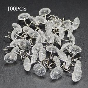 TEMU 100개 투명 회전 핀, 소파 쿠션 및 시트에 적합, 투명 못, 플라스틱 스크류 못, 고정 소파 쿠션 시트 무자국 고정 장치