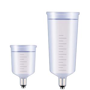 TEMU 분리형 스프레이 건 페인트 컵 2개 세트, 20CC 리필 가능 페인트 용기 1개 및 40CC 리필 가능 페인트 용기 1개 포함, 가볍고 내구성 좋음, 모델 DIY 페인팅, 네일 아트, 케이크 데코레이션에 적합