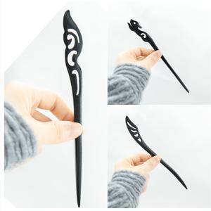 TEMU 3D 루이 비녀 3개 세트, 백단향 모조 고풍스러운 여성용 비녀, 고급 목제 비녀, 나무 머리핀 액세서리, 여성용 머리장식