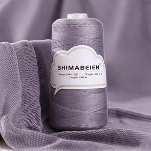 TEMU 300g, 1800m, 실크 대나무 숯 레이스 실, 조끼, 숄, 스웨터, 수공예용 뜨개질 및 코바늘 뜨개질, 봄 여름 레이스 실, 부드럽고 피부 친화적, 300g