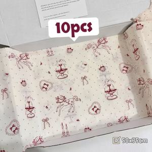 TEMU 10개입 리틀 포니 리본 케이크 하트 쉬운 배란지 종이 14 X 20인치 선물 포장지 아트 종이 파티 생일 결혼식 장식, 포장지, 티슈 페이퍼, 꽃다발 용품, 선물 포장지, 포장 재료에 적합