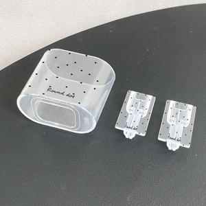 블랙 폴카 도트 브리티시 스타일 EU 표준 투명 충전기 보호 케이스 3종 세트, iPhone 20W 호환, iPhone 13/14/15 호환 – EU 어댑터 케이블 보호대 및 충전기 헤드 커버 포함. 훌륭한 선물 선택, 케이블 정리기가 있는 투명 보호 커버