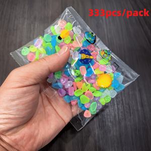 TEMU 333개/0.11LB, 야광 자갈, 정원 장식용, 화분 식물 및 수족관 장식용, 꽃병 및 테라리움용 수지 공예석, 야광석 0.5인치, 햇빛에 노출되면 야광석으로 빛나며, 색상 랜덤