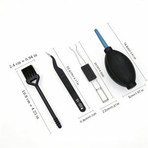 TEMU 4-In-1 전문가용 키보드 청소 키트, 강력한 에어 블로워 및 틈새 청소 브러시 및 키캡 풀러 및 ESD 핀셋 키캡 리무버, 키보드 유지 보수 청소 도구 풀 세트, 다기능 전자 제품 청소 키트