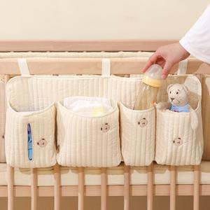 TEMU 곰 캐릭터가 있는 퀼팅 기저귀 가방, 엄마와 아빠용, 유모차 정리함 및 침대 옆 수납 정리함 - 멀티컬러 교환 가방, 정리함, 남아 여아용 여행 용품