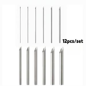TEMU 스테인리스 스틸 펀칭기 12개, 세라믹 공예품 제작용, DIY 찻주전자 펀칭 도구, 조각품 모델 제작 도구