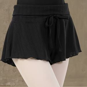 TEMU 발레 반바지 하이웨이스트 커프스 드로스트링 댄스 바지 여성용 성인용 운동용 핫팬츠