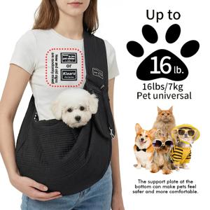 TEMU 중소형 반려동물 고양이 및 강아지 하네스, 야외 여행용, 통기성, 발수 기능, 대용량 강아지 외출가방, 접이식 휴대용 백팩, 테디, 비숑, 포메라니안, 고양이용, 랜덤 로고 1개