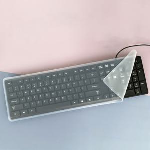 TEMU /CNJ//LookPB 레이아웃 호환 104키 데스크탑 키보드 커버 - 투명 & 방진 세척 가능 키캡, PC, 타이핑, 게이밍, 오피스용 소프트 접이식 키보드 (104키 표준 레이아웃)