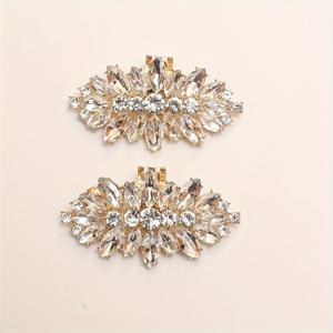 1쌍 신상 불규칙 화이트 마키즈 유리 버클, 캐주얼, 라이트 럭셔리, 파티 신발 및 부츠 장식, 가방 액세서리, 의류 액세서리