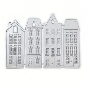 TEMU 추수감사절, 크리스마스 & 새해 1개 하우스 메탈 커팅 다이 카드 만들기, 엠보싱 사진 앨범 스탬프 공예 템플릿 몰드