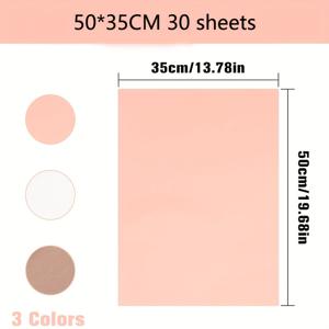TEMU 50 X 35 Cm 샴페인 핑크, 화이트, 로즈 골드 복사 용지 30매 세트 조합, 선물 포장지 발렌타인데이 결혼식 아기 세례식 부활절 선물 포장