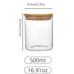 밀폐 뚜껑이 있는 투명 유리 보관 병, 16.91oz/20.29oz/27.05oz, 1개 식품 저장 용기 양념병, 향신료, 소금, 설탕, 커피 원두, 쿠키, 사탕, 시리얼 파스타용