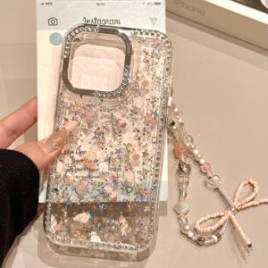 TEMU 아이폰 15 Pro Max용 인스타 스타일 재미있는 만화 레이저 아기 고양이 휴대폰 케이스, 반짝이는 라인석 프레임 포함, 아이폰 16 Pro용 귀여운 하트 디자인, 아이폰 13용, 낙하 방지 신상 케이스, 아이폰 14용, 아이폰 12용 보호 커버