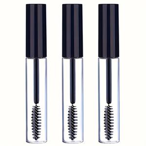 TEMU 3개 10ml 검정색 튜브 속눈썹 브러쉬 용기 병 메이크업 브러쉬 어플리케이터 세트 (속눈썹 및 눈썹 밴드 연장용 용기)