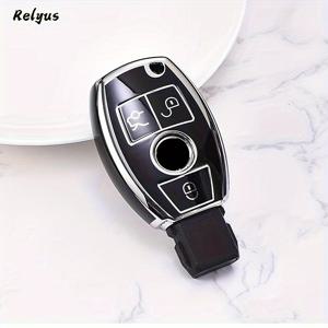 TEMU -벤츠 E-클래스 GLA GLK GLC CLS CLA AMG W204 W205 W212 W463 W176용 소프트 TPU 자동차 키 케이스 커버