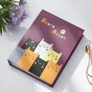TEMU 귀여운 고양이 사진 앨범 - 6인치 삽입 가능한 사진 100장 수납 가능, 생일, 여행기억, 휴일, 졸업, 집이동, 파티 & 커플 사진 컬렉션을 위한 완벽한 선물