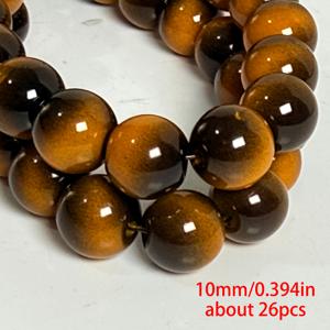 TEMU 비즈 및 비즈 모음, 약 33/26개입 노란색 검은색 혼합 유리 재질 원형 비즈, 8/10mm 정교한 뚫린 루스 비즈, 크리스마스, 할로윈 및 데일리 팔찌, 목걸이에 적합한 고품질 비즈