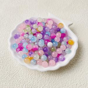 TEMU 300개 6mm 그라데이션 유리 비즈, 원형 루스 비즈, 주얼리 제작, 팔찌 및 목걸이 공예 용품, 스트링용 비즈 모래, 펜 스트링용 비즈 모래에 적합