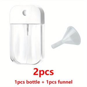 TEMU 2개 세트 30ML 미니 스프레이 병, 미세 미스트 스프레이 및 작은 깔때기 포함 - 투명 PVC 프리 플라스틱, 무향 휴대용 여행 및 메이크업 스프레이, 얼굴, 식물, 가정용 - 내구성이 뛰어나고 스타일리시한 디자인, 작은 스프레이 병