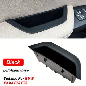 TEMU BMW X3 X4 F25 F26 2011-2017용 카본 파이버 패턴 블랙 베이지 도어 풀 핸들 암레스트 패널 커버 스토리지 박스