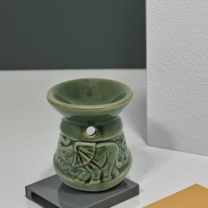 TEMU 1개 빈티지 수제 세라믹 코끼리 궁전 스타일 디퓨저 에센셜 오일 아로마 램프 캔들 에센셜 오일 수면 보조 실내 공예 장식 (고온 가마 변환으로 다른 배치의 색상은 약간 다를 수 있음), 랜덤