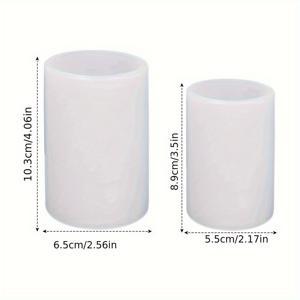 TEMU 2개 실리콘 캔들 몰드 세트, 원형 및 낮은 높이 실리콘 몰드, DIY 실리콘 주조 몰드, 캔들 만들기용, 수제 비누, 캔들, 공예 장식, 원통형 레진 주조 몰드
