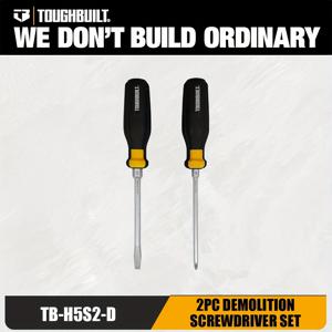 TEMU TOUGHBUILT TB-H5S2-D 2개입 철거용 스크루드라이버 세트