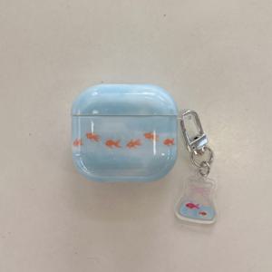 여름철 상쾌한 스타일, 다양한 작은 금붕어 장식, Airpods 케이스 (1/2/3/4/Pro 모델)