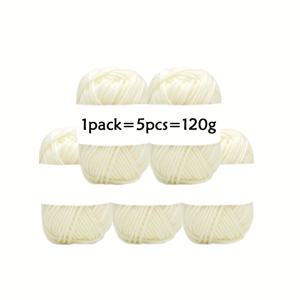 TEMU 5 개 세트, 소재: 100% 아크릴, 무게: 4.41oz, DIY 크로셰 및 뜨개질 실, 스카프, 스웨터, 숄, 담요용