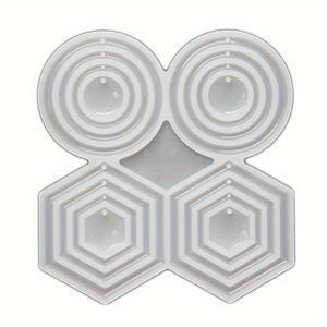 TEMU 다양한 사이즈 원형 펜던트 에폭시 몰드 수제 엣징 원형 반지 귀걸이 거울 실리콘 몰드