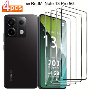 TEMU Xiaomi Redmi 13 Note 13 4G Pro 5G 13C용 강화 유리 액정 보호 필름 4매입, 9H 경도, 초고화질, 신제품