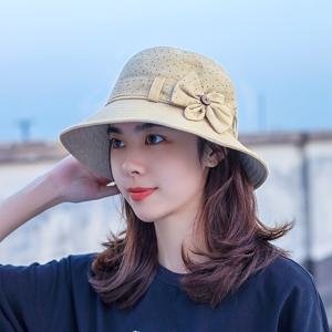 TEMU 봄과 여름 컨트리 스타일 노인 모자, 여성용 봄 가을 썬쉐이드 모자, 엄마 선모자 탑햇, 할머니 얼굴 버킷햇, 야외 캐주얼 패션 캡, 어머니의 날 선물