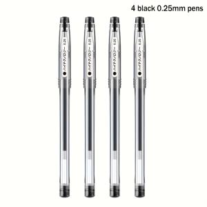 TEMU 초극세심 젤잉크펜 4개입, 0.25/0.3/0.4mm 극세필 니들팁, 삼중 포인트 팁 디자인, 서명, 시험, 연습, 필기, 장부 기록, 일상 사무용