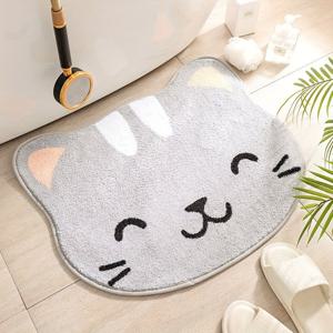 TEMU 고양이와 강아지 외계인 만화 동물 강아지 침대, 욕실 흡수 미끄럼 방지 바닥 매트, 화장실 거실 두꺼운 현관문 카펫, 다기능 매트