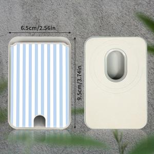 TEMU 자석 지갑 카드 홀더 케이스 액세서리 박스, 블루 앤 화이트 세로 패턴, Apple iPhone 12 13 Pro Max 및 Mini 호환, 안전한 카드 보관을 위한 스타일리시하고 실용적인 디자인