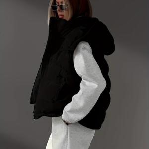 TEMU 여성 솔리드 컬러 간편 데일리 패딩 퍼퍼 조끼