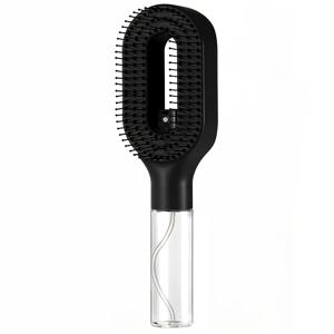 TEMU 헤어 스프레이 빗, 정전기 방지 2-in-1 휴대용 헤어 브러시, 거칠음 감소, 헤어 스타일링 빗, 두피 마사지, 물 또는 에센셜 오일 겸용 헤어 케어, 빗질 및 스타일링용, 55ml/1.86oz 수용 가능