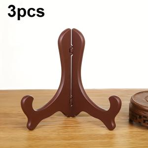 TEMU 3pcs 접이식 진열 선반, 석고 아트 선반, 플라스틱 받침대 장식 선반, 공예 액자 진열 선반