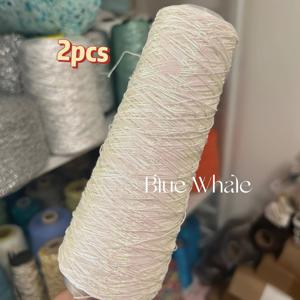 TEMU 2개입~200G, 그라데이션 스파클 할로우 얀, 무지개빛 반짝이는 메탈릭 코바늘 뜨개질 실, 수제 토트백, 숄더백, 행잉 장식, 키체인, 홈 데코, 선물 제작용 컬러풀 블링 블링 뜨개질 얀